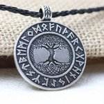 Tree of Life Yggdrasil and Runes Necklace