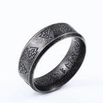 Viking Valknut Futhark Runes Ring