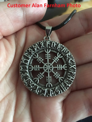 Helm of Awe With Runes Necklace