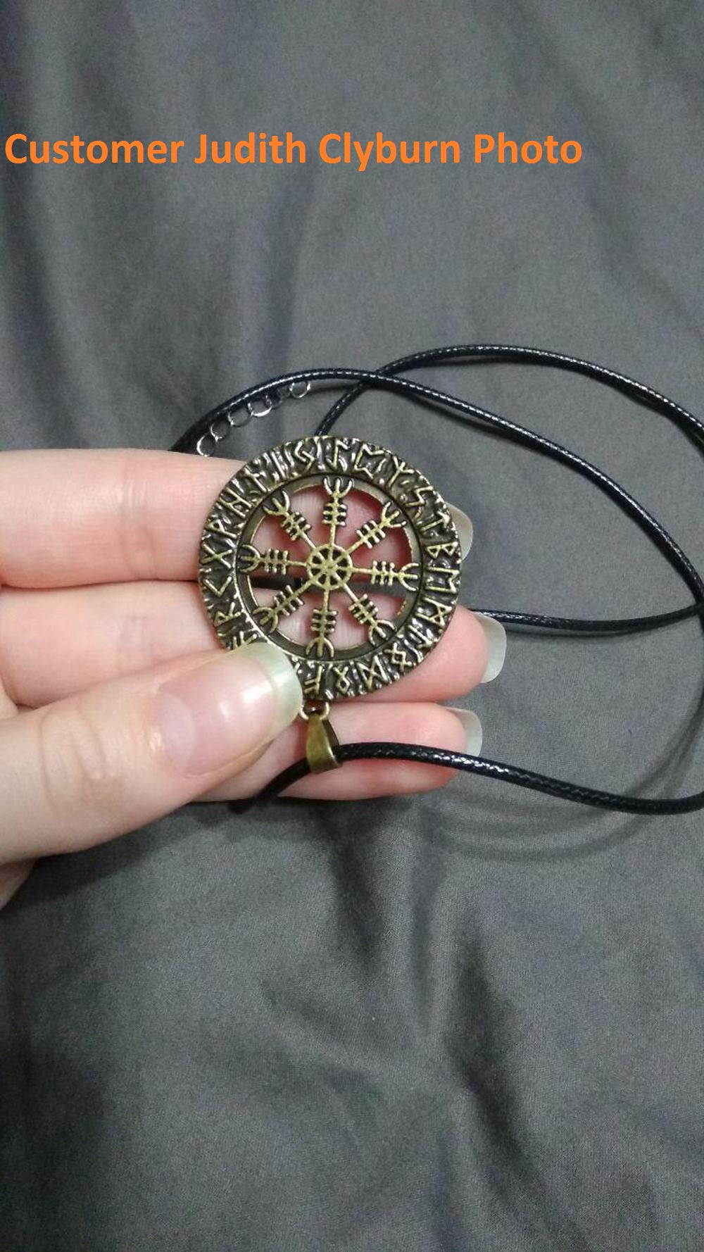 Helm of Awe With Runes Necklace