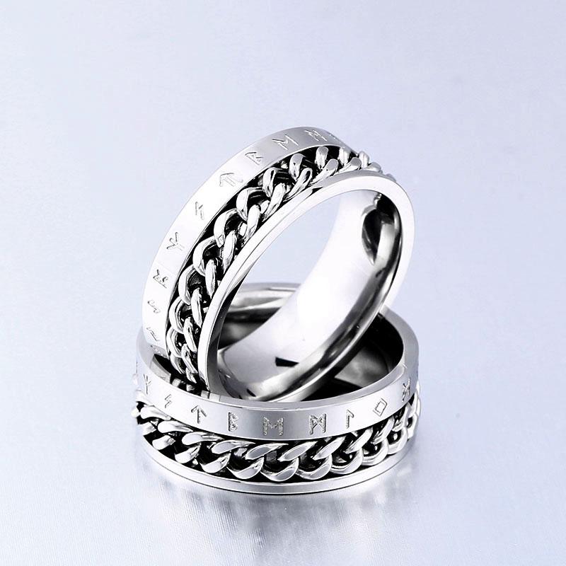 Runes Chain Ring