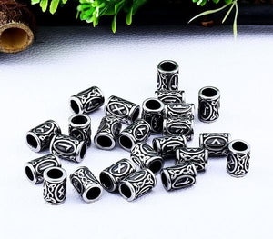 24 Pieces Viking Runes Beads Set