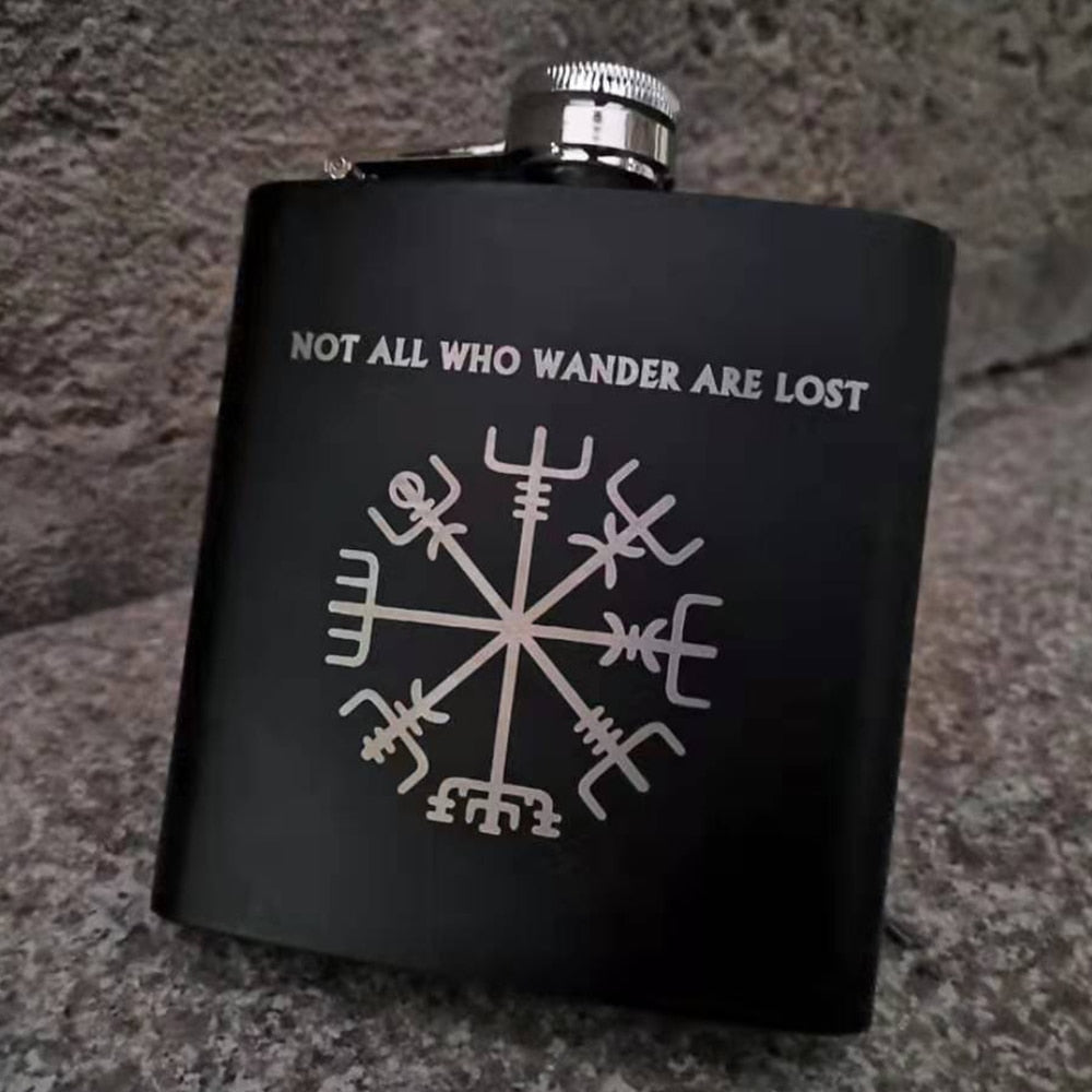 Vegvisir Flask - NOT ALL WHO WANDER ARE LOST