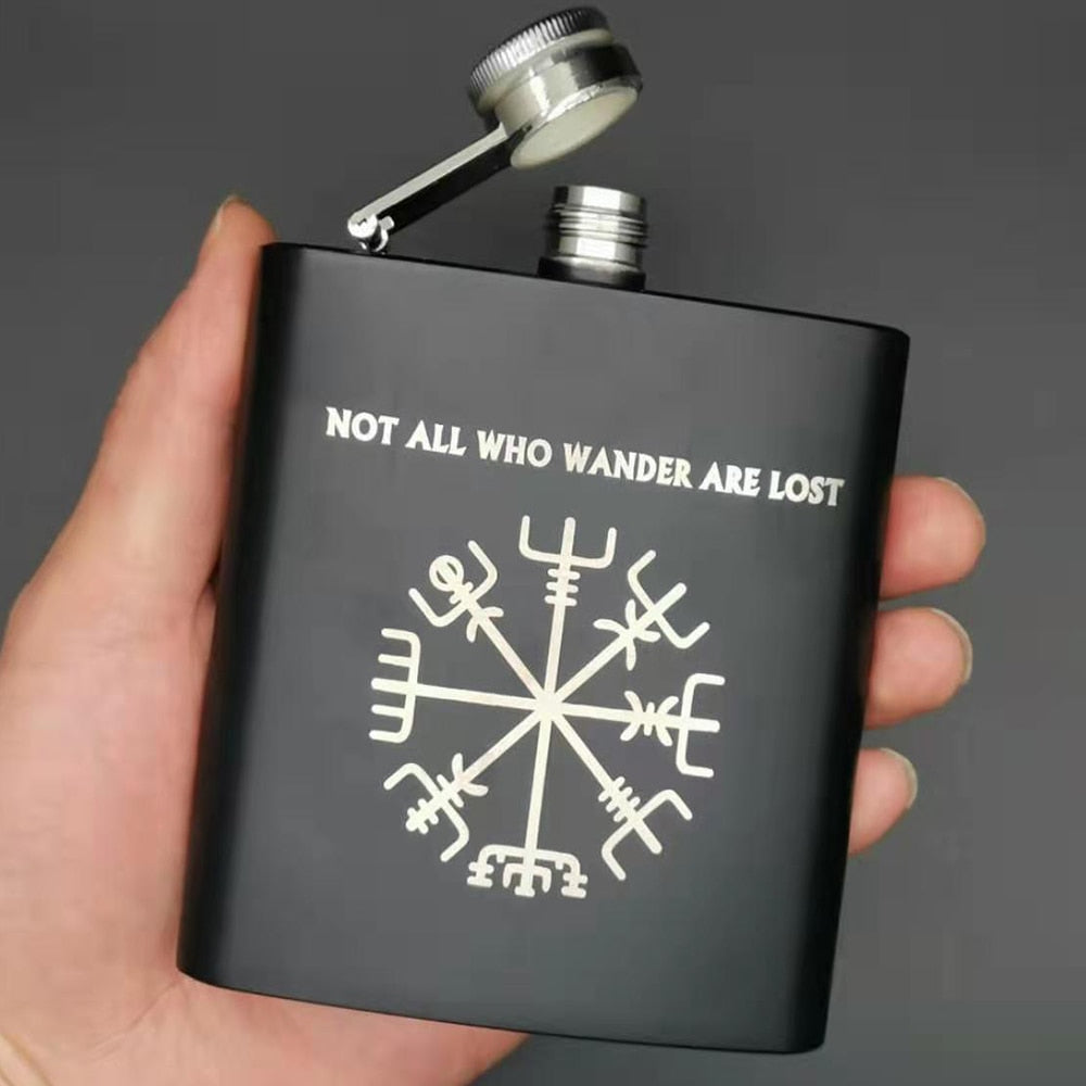 Vegvisir Flask - NOT ALL WHO WANDER ARE LOST