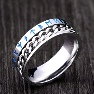 Viking Runes Chain Ring