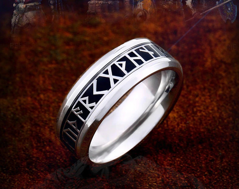 Norse Futhark Runes Ring