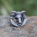 316L Stainless Steel Goat Skull Ring