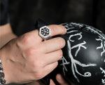 Vegvisir Ring with Nordic Symbols