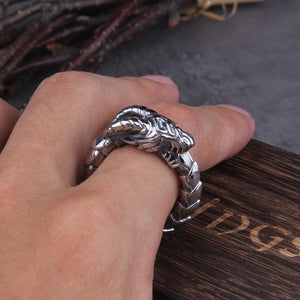 Viking Ouroboros Dragon Ring