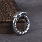 Viking Ouroboros Dragon Ring