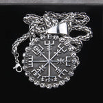 Viking Double-Sided Vegvisir/Helm of Awe Necklace