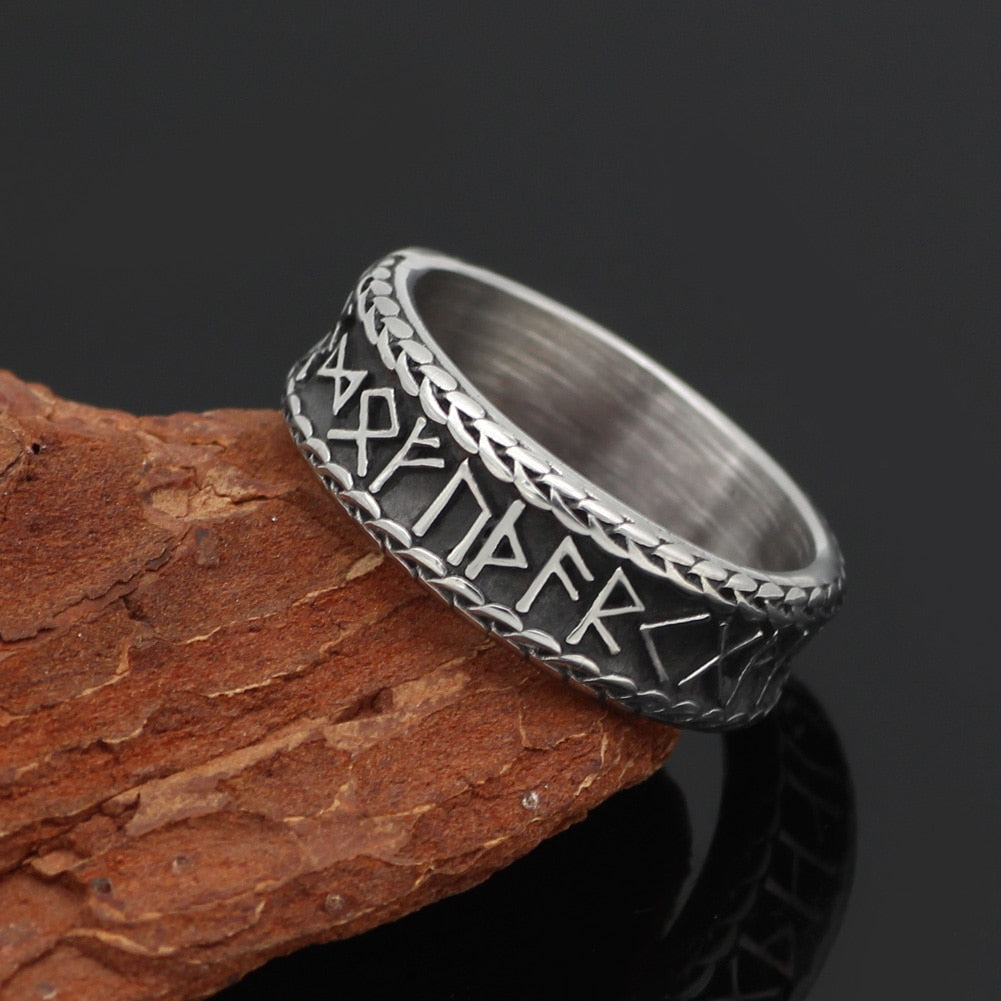 Viking Futhark Runes Ring