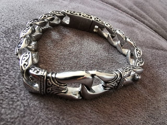Mjolnir Style 316L Stainless Steel Bracelet