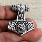 Thor & Wolf Mjolnir Necklace