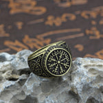 Viking Vegvisir Compass Ring