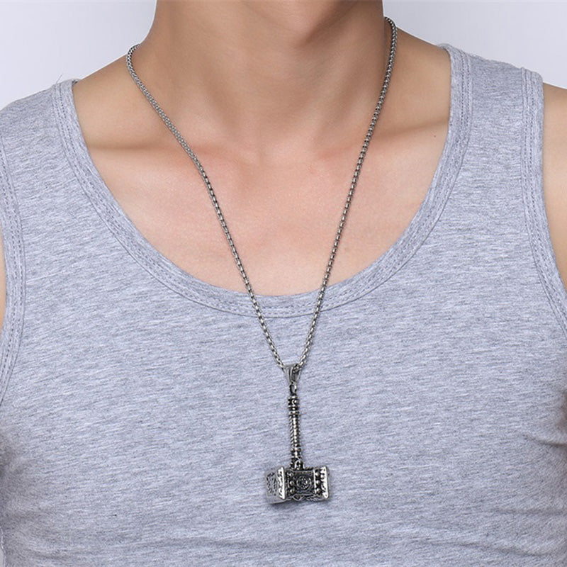 Thor's Steel Hammer Necklace