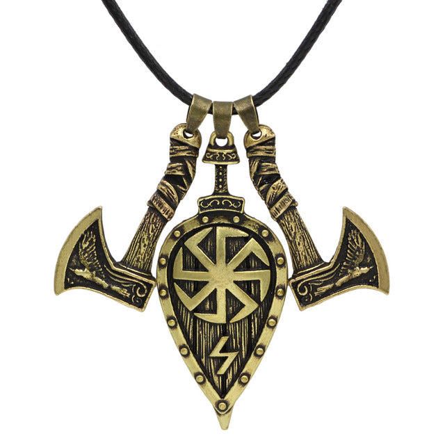 Shield & Axes Necklace
