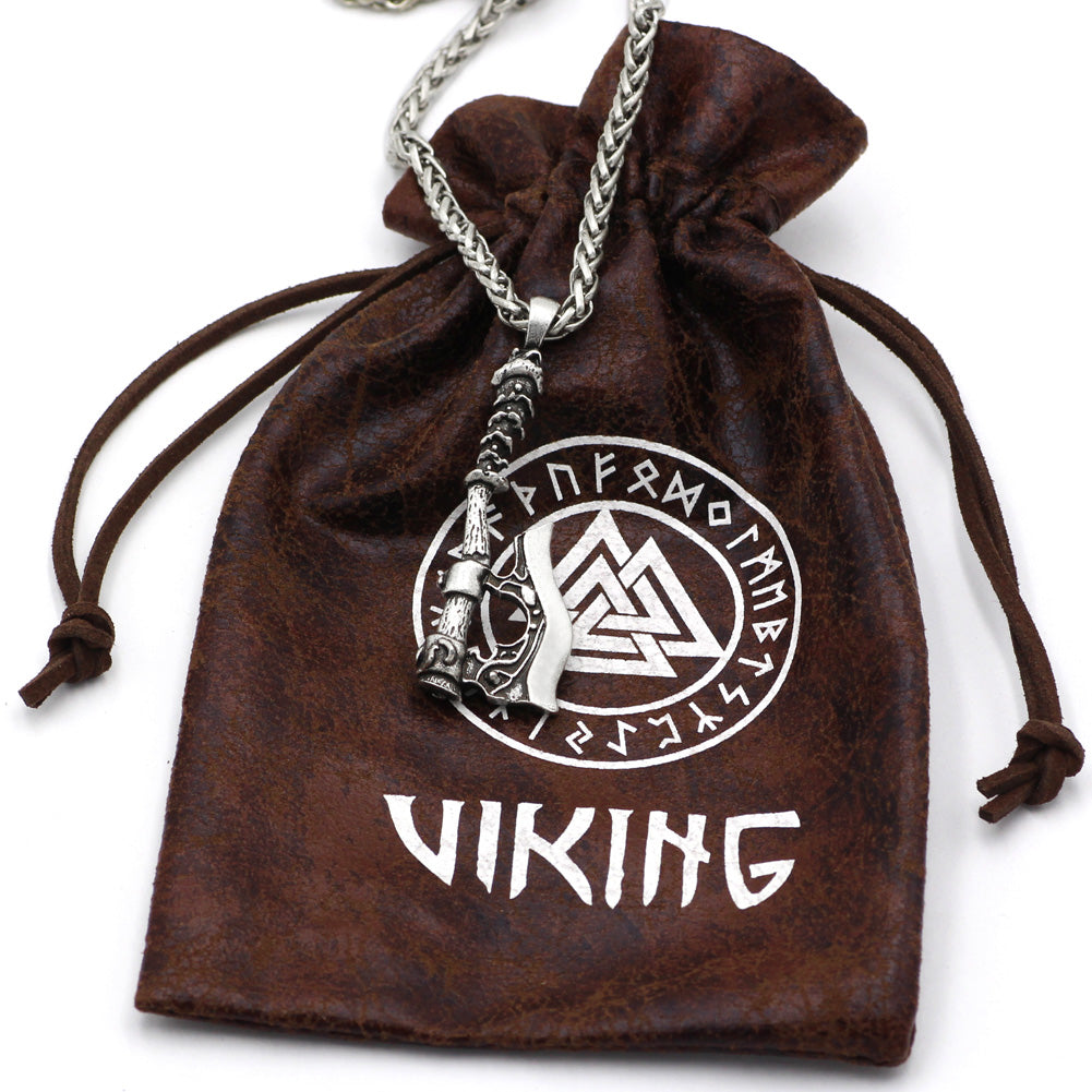 Norse Warrior Battle Axe Necklace