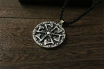 Double Sided Axes Shield Necklace