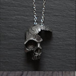 Broken Skull Pendant Necklace